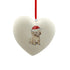Havanese Fawn in Santa Hat Christmas Heart Bauble